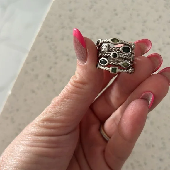 David Yurman Celebration ring in emerald size 6